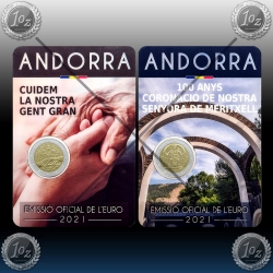 ANDORRA 2 x 2 EURO 2021 (Lady of Meritxell + Care for the Elderly) BU ANDORRA 2 x 2 EURO 2021 (Lady of Meritxell + Care for the Elderly) BU